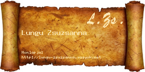 Lungu Zsuzsanna névjegykártya